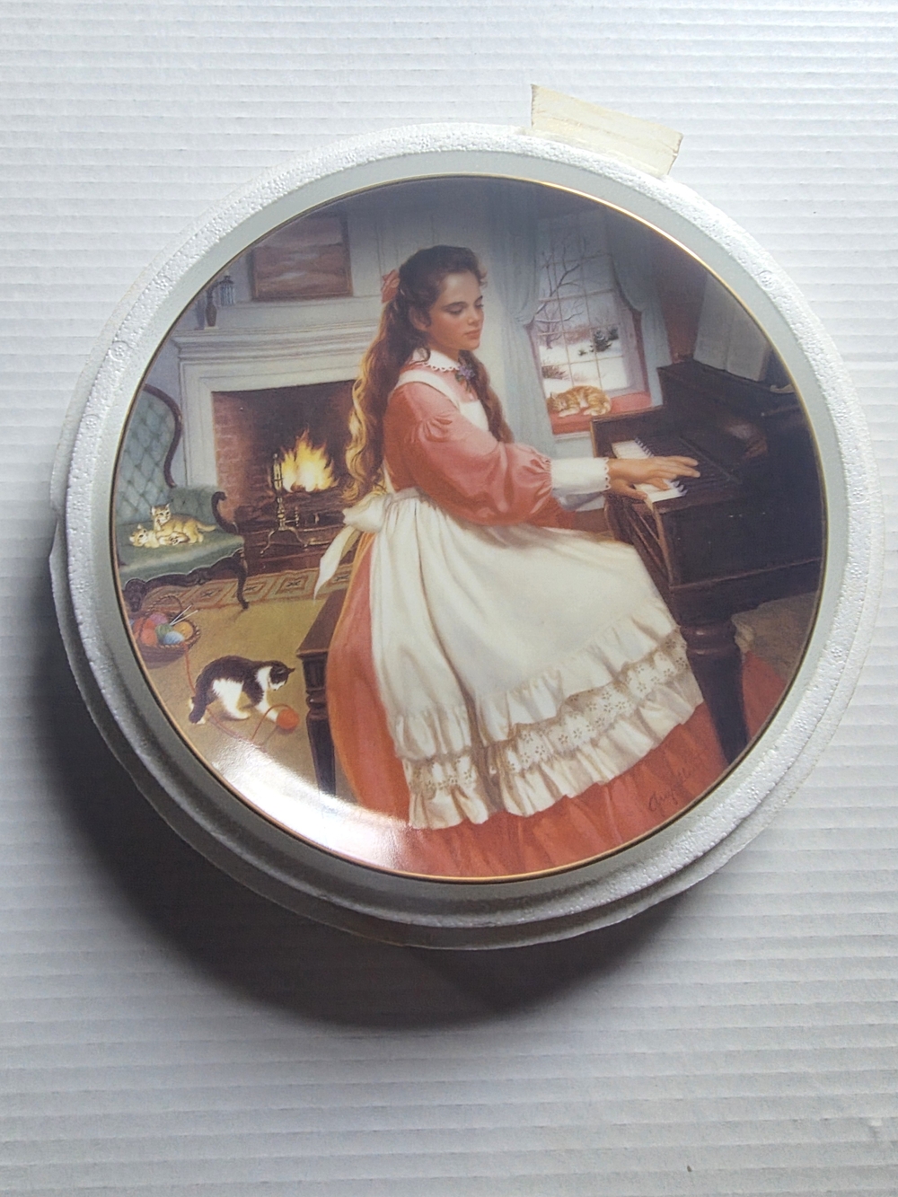 Danbury Mint White Porcelain Collector Plate - "Beth" from Little Women